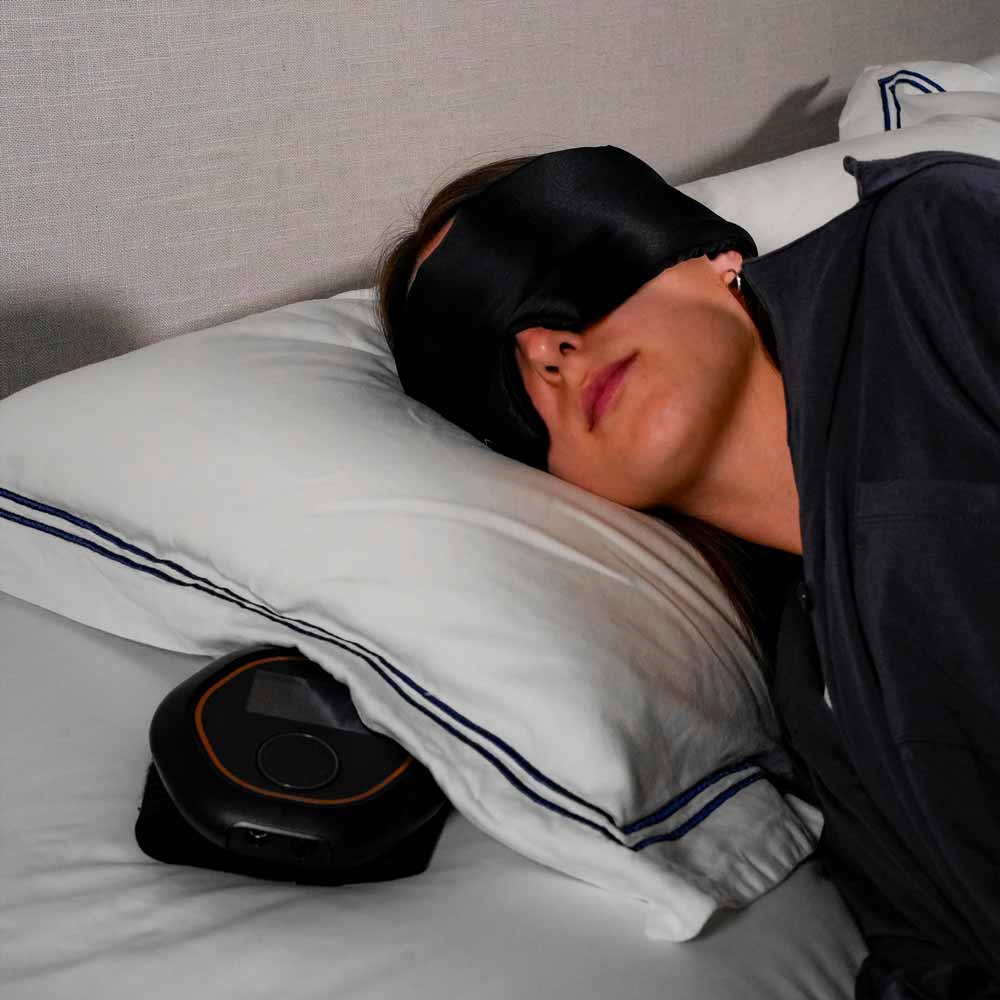 CELLER8 localised PEMF therapy device placed under pillow to help sleep