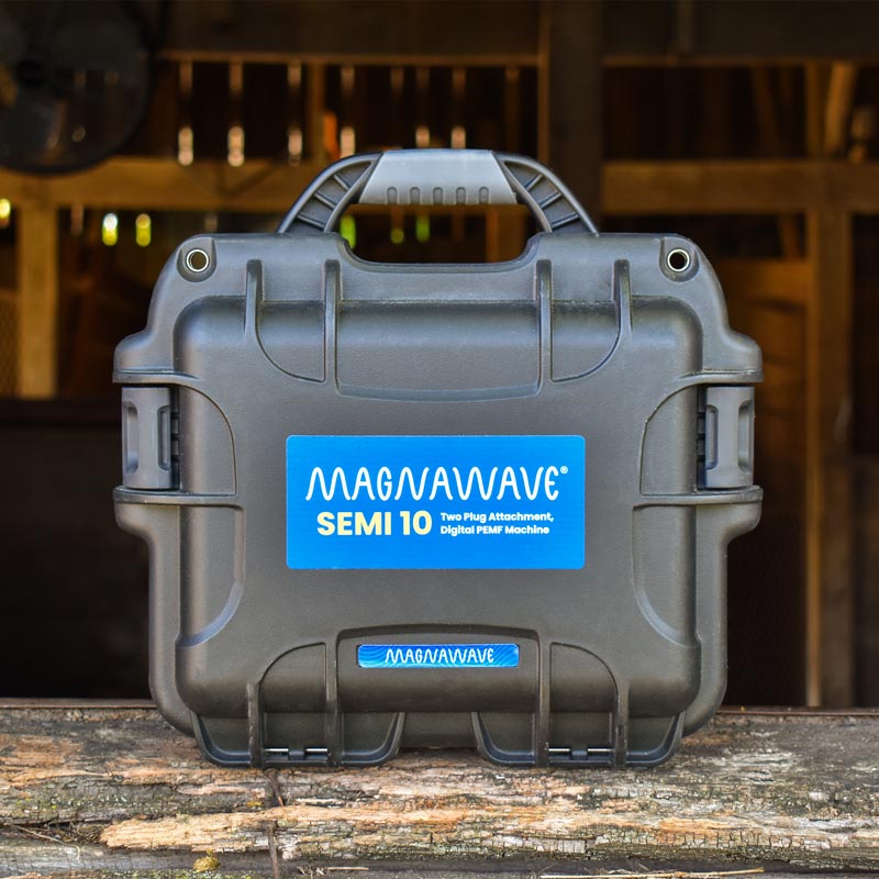 Semi 10 PEMF device from Magnawave view from front in barn