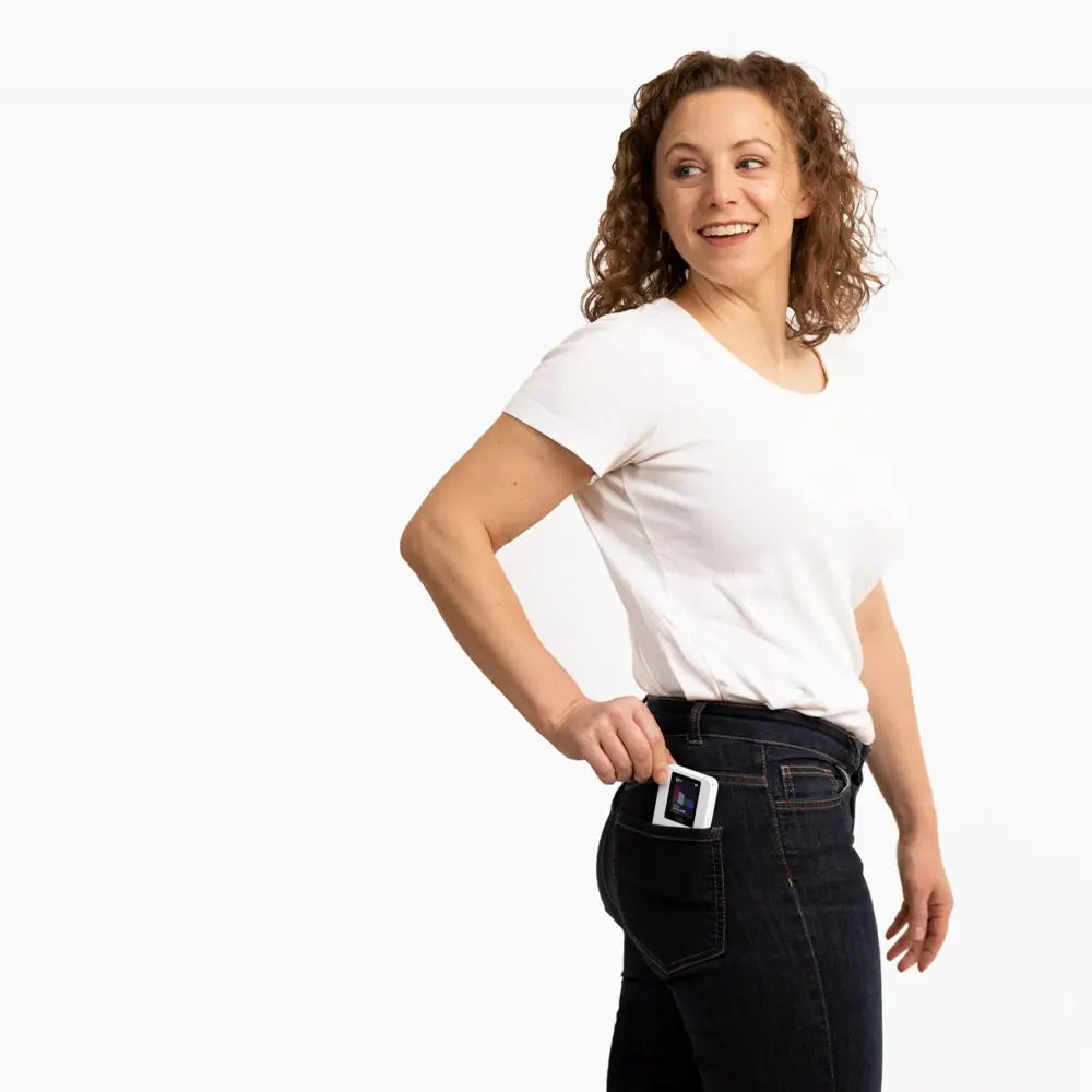 Resona Vibe PEMF device in back pocket